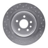 Dynamic Friction 2010-2017 Volvo XC60 Rear Right Drilled Silver Brake Rotor by Dynamic Friction Company 621-27044R