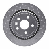 Dynamic Friction 2010-2017 Volvo XC60 Rear Right Drilled Silver Brake Rotor by Dynamic Friction Company 621-27044R