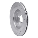 Dynamic Friction 2010-2017 Volvo XC60 Rear Right Drilled Silver Brake Rotor by Dynamic Friction Company 621-27044R