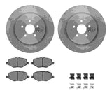 Dynamic Friction 2013-2019 Ford Police Interceptor Utility Rear Rotors with Heavy Duty Brake Pads w/Hardware by Dynamic Friction Company 6212-99688