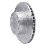 Dynamic Friction 1982-1986 BMW 733i Front Left Drilled Silver Brake Rotor