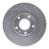 Dynamic Friction 1982-1986 BMW 733i Front Left Drilled Silver Brake Rotor