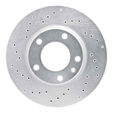 Dynamic Friction 1988-1991 BMW M3 Front Left Drilled Silver Brake Rotor by Dynamic Friction Company 621-31022L