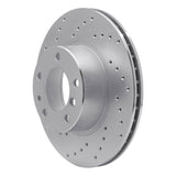 Dynamic Friction 1989-1995 BMW 525i Front Left Drilled Silver Brake Rotor by Dynamic Friction Company 621-31023L