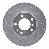 Dynamic Friction 1989-1995 BMW 525i Front Left Drilled Silver Brake Rotor by Dynamic Friction Company 621-31023L