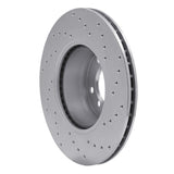 Dynamic Friction 1989-1995 BMW 525i Front Left Drilled Silver Brake Rotor by Dynamic Friction Company 621-31023L