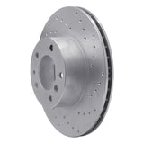Dynamic Friction 1989-1995 BMW 525i Front Right Drilled Silver Brake Rotor by Dynamic Friction Company 621-31023R