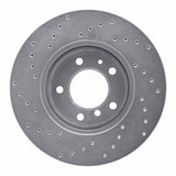 Dynamic Friction 1989-1995 BMW 525i Front Right Drilled Silver Brake Rotor by Dynamic Friction Company 621-31023R