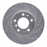 Dynamic Friction 1989-1995 BMW 525i Front Right Drilled Silver Brake Rotor by Dynamic Friction Company 621-31023R