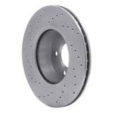 Dynamic Friction 1989-1995 BMW 525i Front Right Drilled Silver Brake Rotor by Dynamic Friction Company 621-31023R