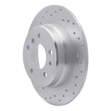 Dynamic Friction 1989-1995 BMW 525i Rear Left Drilled Silver Brake Rotor by Dynamic Friction Company 621-31024L