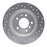 Dynamic Friction 1989-1995 BMW 525i Rear Left Drilled Silver Brake Rotor by Dynamic Friction Company 621-31024L