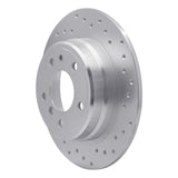 Dynamic Friction 1989-1995 BMW 525i Rear Right Drilled Silver Brake Rotor by Dynamic Friction Company 621-31024R