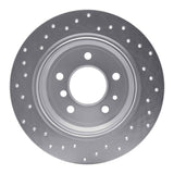 Dynamic Friction 1989-1995 BMW 525i Rear Right Drilled Silver Brake Rotor by Dynamic Friction Company 621-31024R