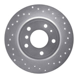 Dynamic Friction 1989-1995 BMW 525i Rear Right Drilled Silver Brake Rotor by Dynamic Friction Company 621-31024R