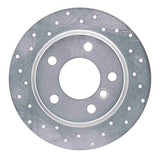 Dynamic Friction 1991-1999 BMW 318i Rear Left Drilled Silver Brake Rotor by Dynamic Friction Company 621-31028L