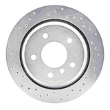 Dynamic Friction 1996-2003 BMW 525i Rear Left Drilled Silver Brake Rotor by Dynamic Friction Company 621-31044L