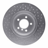 Dynamic Friction 2002-2005 BMW 745i Rear Left Drilled Silver Brake Rotor by Dynamic Friction Company 621-31059L