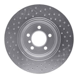 Dynamic Friction 2002-2005 BMW 745i Rear Right Drilled Silver Brake Rotor by Dynamic Friction Company 621-31059R