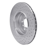 Dynamic Friction 2002-2005 BMW 745i Rear Right Drilled Silver Brake Rotor by Dynamic Friction Company 621-31059R