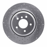 Dynamic Friction 2004-2010 BMW 535i Rear Left Drilled Silver Brake Rotor by Dynamic Friction Company 621-31064L
