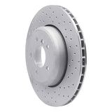 Dynamic Friction 2004-2010 BMW 535i Rear Right Drilled Silver Brake Rotor by Dynamic Friction Company 621-31064R