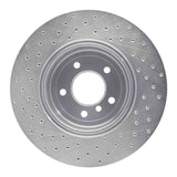 Dynamic Friction 2004-2010 BMW 535i Rear Right Drilled Silver Brake Rotor by Dynamic Friction Company 621-31064R