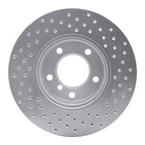 Dynamic Friction 2006-2013 BMW 120I (Mexico) Front Left Drilled Silver Brake Rotor by Dynamic Friction Company 621-31067L