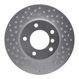 Dynamic Friction 2006-2013 BMW 120I (Mexico) Front Left Drilled Silver Brake Rotor by Dynamic Friction Company 621-31067L