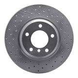 Dynamic Friction 2006-2012 BMW 330i Front Left Drilled Silver Brake Rotor by Dynamic Friction Company 621-31069L