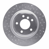 Dynamic Friction 2006-2015 BMW 325ci (Mexico) Rear Left Drilled Silver Brake Rotor by Dynamic Friction Company 621-31070L
