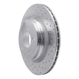 Dynamic Friction 2006-2015 BMW 325ci (Mexico) Rear Right Drilled Silver Brake Rotor by Dynamic Friction Company 621-31070R