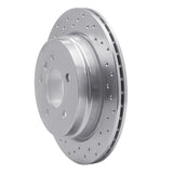 Dynamic Friction 2006-2015 BMW 325ix Rear Left Drilled Silver Brake Rotor by Dynamic Friction Company 621-31081L