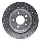 Dynamic Friction 2006-2015 BMW 325ix Rear Left Drilled Silver Brake Rotor by Dynamic Friction Company 621-31081L
