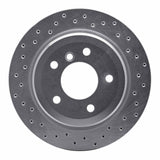 Dynamic Friction 2006-2015 BMW 325ix Rear Left Drilled Silver Brake Rotor by Dynamic Friction Company 621-31081L