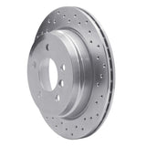 Dynamic Friction 2006-2015 BMW 325ix Rear Right Drilled Silver Brake Rotor by Dynamic Friction Company 621-31081R