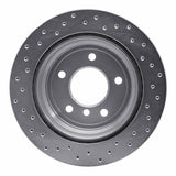 Dynamic Friction 2006-2015 BMW 325ix Rear Right Drilled Silver Brake Rotor by Dynamic Friction Company 621-31081R