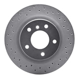 Dynamic Friction 2008-2013 BMW 125I (Mexico) Rear Left Drilled Silver Brake Rotor by Dynamic Friction Company 621-31088L