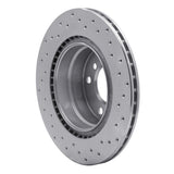 Dynamic Friction 2008-2013 BMW 125I (Mexico) Rear Left Drilled Silver Brake Rotor by Dynamic Friction Company 621-31088L