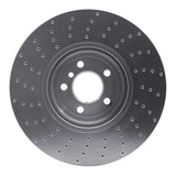 Dynamic Friction 2009-2017 BMW 550i GT Right Front Drilled Silver Brake Rotor by Dynamic Friction Company 621-31093D