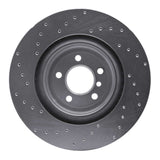 Dynamic Friction 2009-2019 BMW 550i GT Rear Right Drilled Silver Brake Rotor by Dynamic Friction Company 621-31095R