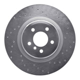 Dynamic Friction 2009-2019 BMW 550i GT Rear Right Drilled Silver Brake Rotor by Dynamic Friction Company 621-31095R
