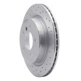 Dynamic Friction 2009-2016 BMW Z4 Rear Left Drilled Silver Brake Rotor by Dynamic Friction Company 621-31098L