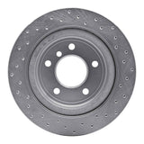 Dynamic Friction 2009-2016 BMW Z4 Rear Left Drilled Silver Brake Rotor by Dynamic Friction Company 621-31098L