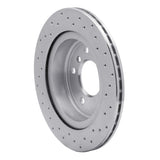 Dynamic Friction 2009-2016 BMW Z4 Rear Left Drilled Silver Brake Rotor by Dynamic Friction Company 621-31098L