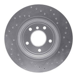 Dynamic Friction 2011-2016 BMW Z4 Rear Left Drilled Silver Brake Rotor by Dynamic Friction Company 621-31107L