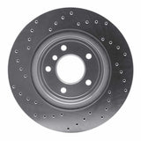 Dynamic Friction 2011-2016 BMW Z4 Rear Right Drilled Silver Brake Rotor by Dynamic Friction Company 621-31107R