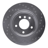 Dynamic Friction 2011-2016 BMW Z4 Rear Right Drilled Silver Brake Rotor by Dynamic Friction Company 621-31107R