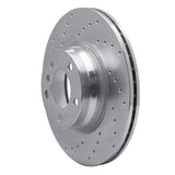 Dynamic Friction 2012-2018 BMW 228i Front Left Drilled Silver Brake Rotor by Dynamic Friction Company 621-31121L