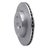 Dynamic Friction 2004-2010 BMW X3 Front Left Drilled Silver Brake Rotor by Dynamic Friction Company 621-31139L